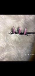 Pink Glitter strip lash